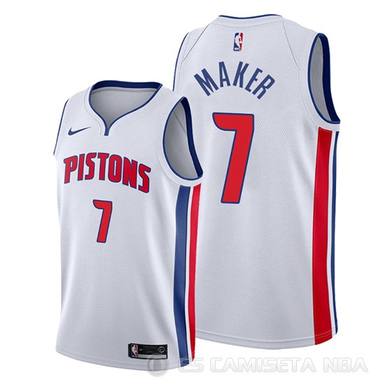 Camiseta Thon Maker #7 Detroit Pistons Association Blanco - Haga un click en la imagen para cerrar
